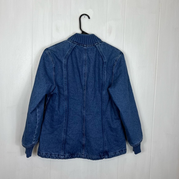 Vintage Denim Zip Up Moto Jacket Sz M - Picture 5 of 12